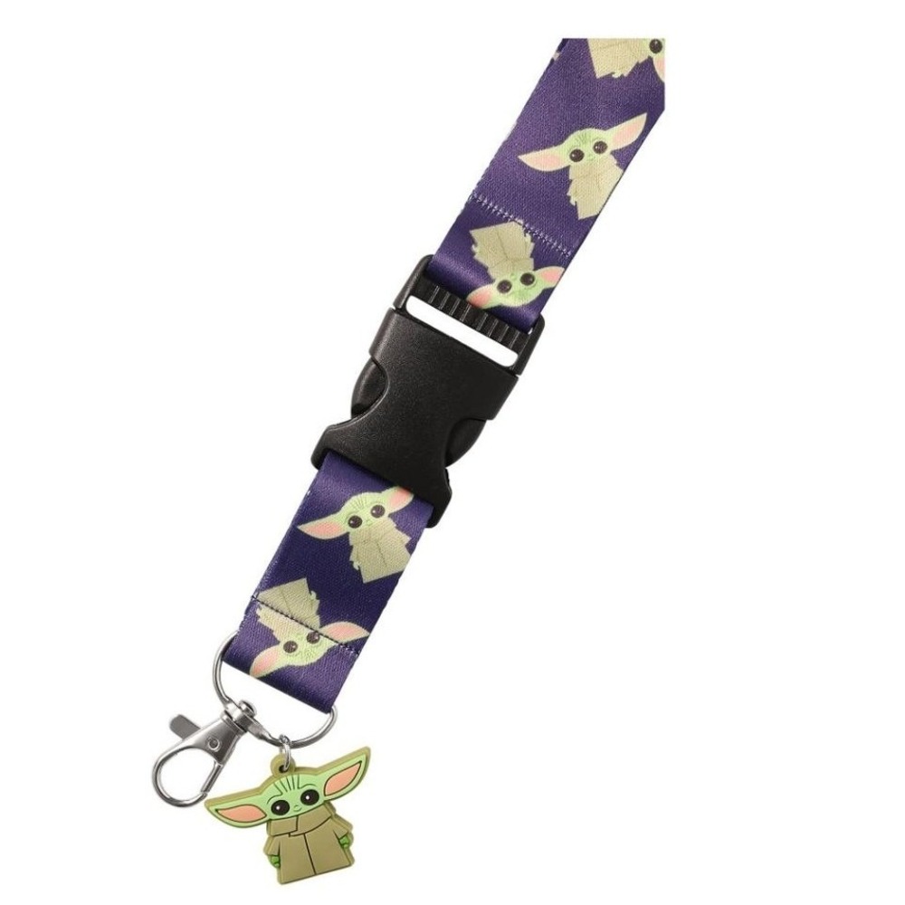NEW Star Wars Disney Mandalorian Key‎ Chain with Grogu Detachable Clip Lanyard! - Picture 3 of 3